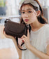 【安田美沙子さん着用 / 2TYPE肩紐 / ショルダー & 斜め掛け】フラップミニバッグ